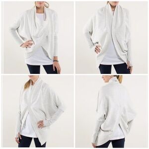 LULU LEMON It Makes Two Wrap - Heathered Light Gray